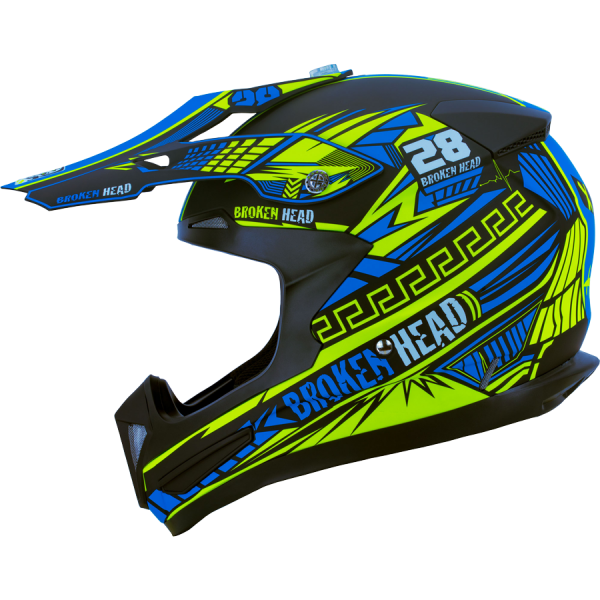 Broken Head Division MX - Motocrosshelm - Supermoto-Helm David Bost Replica