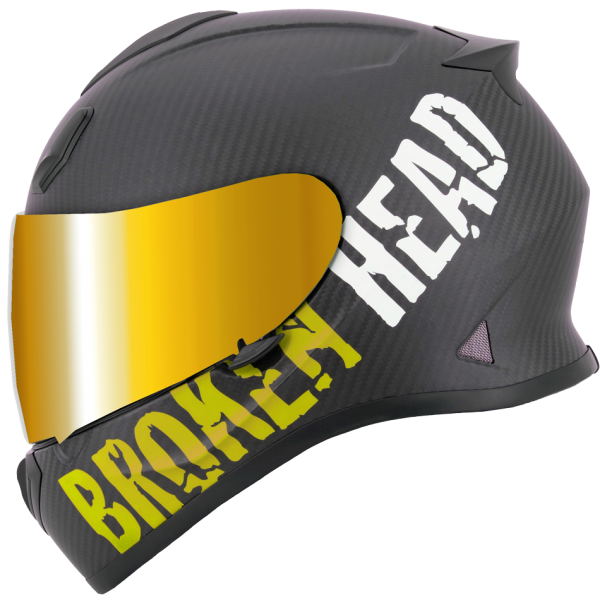 Broken Head BeProud Carbon Gelb Limited Edition inkl. gold verspiegeltem Visier